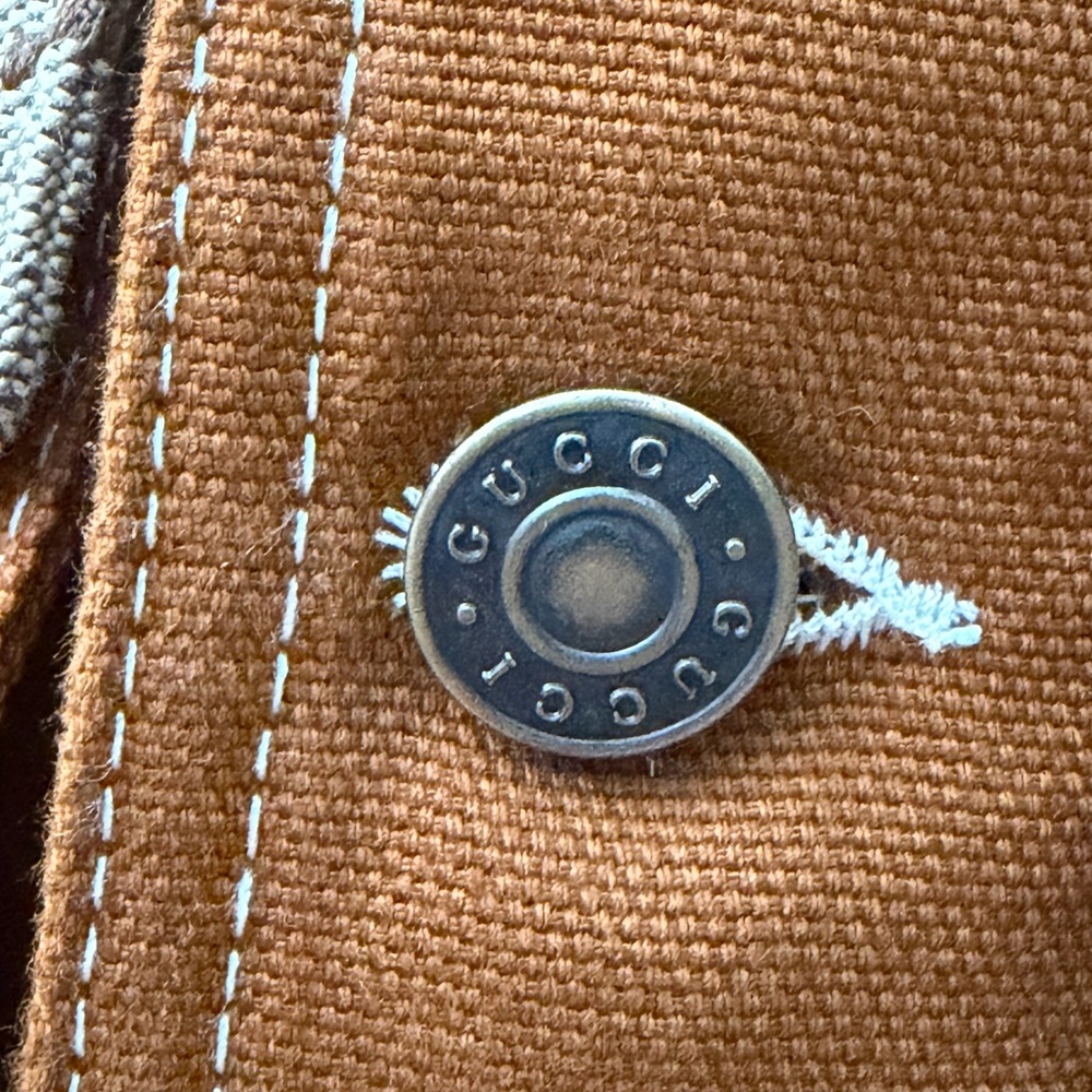 GUCCI Cotton Canvas And Supreme Gilet Vest Burnt Brown - Picture 4 of 7